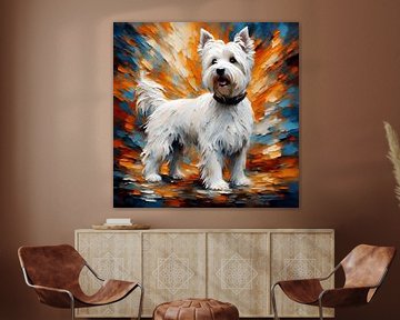 Westie canvas art new arrivals